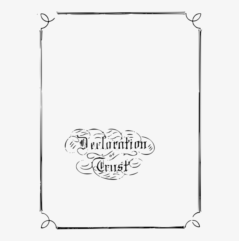 Paper Deed Document White Line - Deed Clipart, transparent png #5852070
