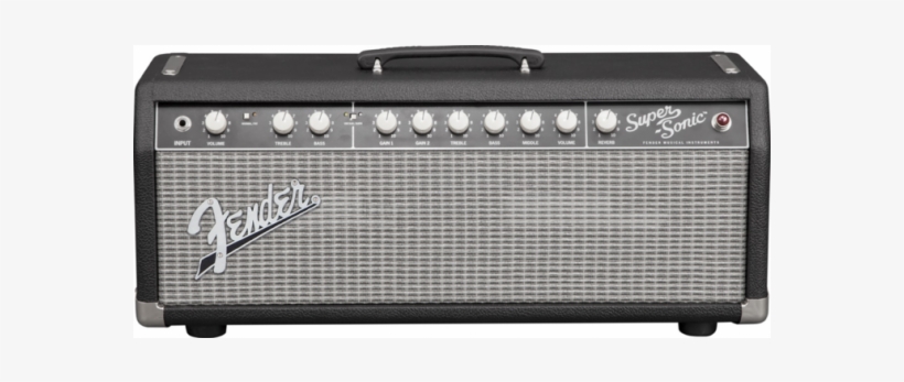 Fender Supersonic 22 Guitar Amplifier Head Amp 22w - Fender Super-sonic 22 Guitar Amp Head Black, transparent png #5852208