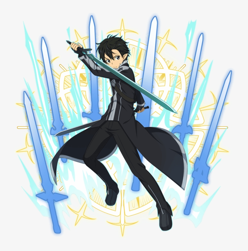 [black Master Swordman] Kirito Kirito Kirigaya, Kirito - Sword Art Online Memory Defrag Black Master Swordsman, transparent png #5852686