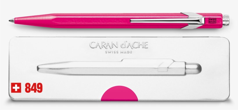 Caran D´ache 849 Popline Ball Point Pen - Caran D Ache Metal Black, transparent png #5852809