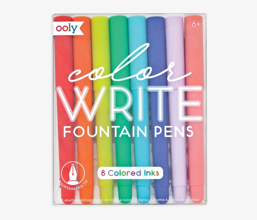Color Write Fountain Pens - Pen, transparent png #5852873