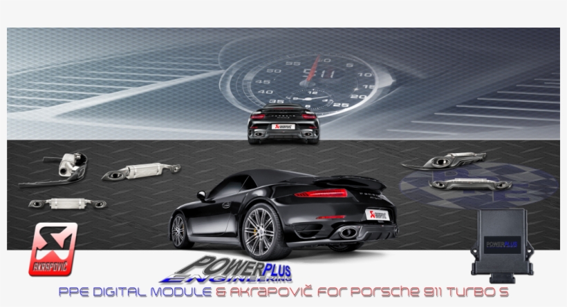 Ppe Digital Module & Akrapovic Exhaust System For Porsche - Porsche 930, transparent png #5853010