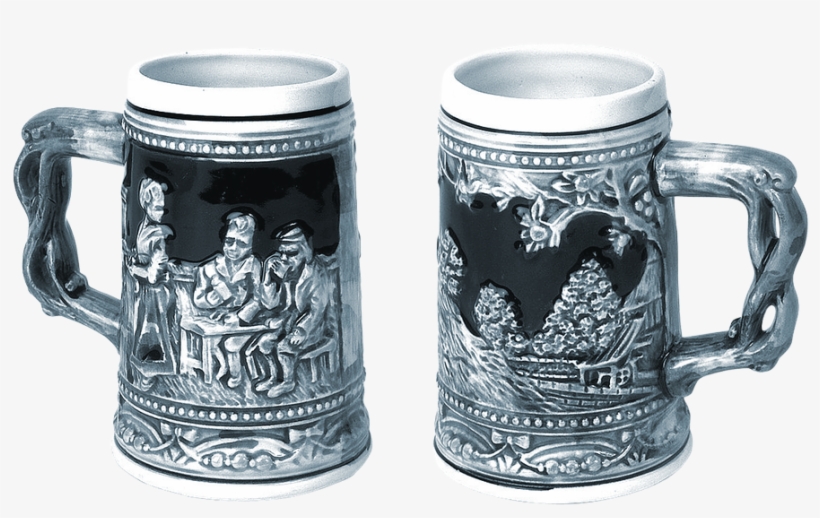 Beer Mug, Chasing, Traditions, Glass, Mug, Ceramics - Метална Халба За Бира, transparent png #5853227