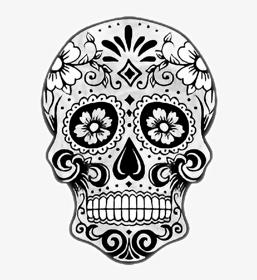 Report Abuse - Sugar Skull Drawing Easy, transparent png #5854212