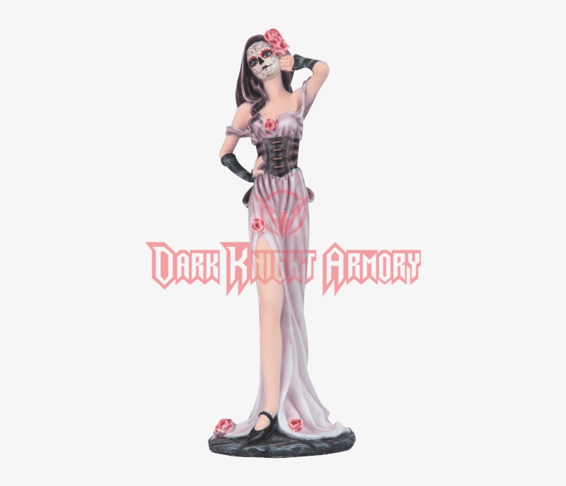Gothic Pink Rose La Catrina - Stealstreet Ss-g-91830, 10.25 Inch Sugar Skull Women, transparent png #5854440