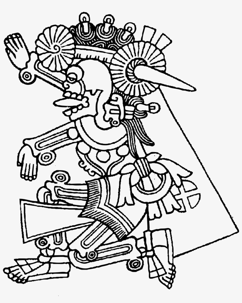 Graphic Black And White Stock Mictlantecuhtli Transprent - Mictlantecuhtli Png, transparent png #5855218