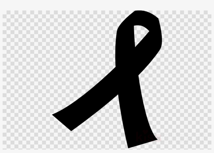 Czarna Wstazka Clipart Awareness Ribbon Clip Art - Breast Cancer Ribbon Black, transparent png #5855395