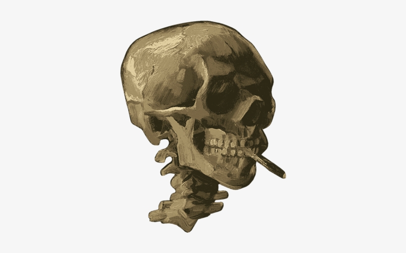 Bleed Area May Not Be Visible - Van Gogh Skeleton Background, transparent png #5856008