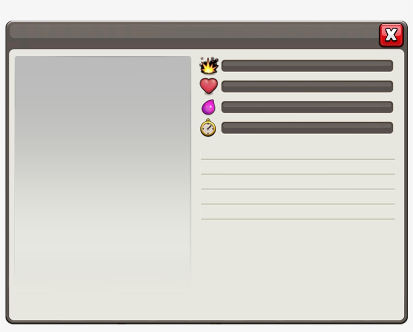 Below Is A Blank Troop Info Screen To Help You Get - Clash Of Clans Roaster, transparent png #5857372