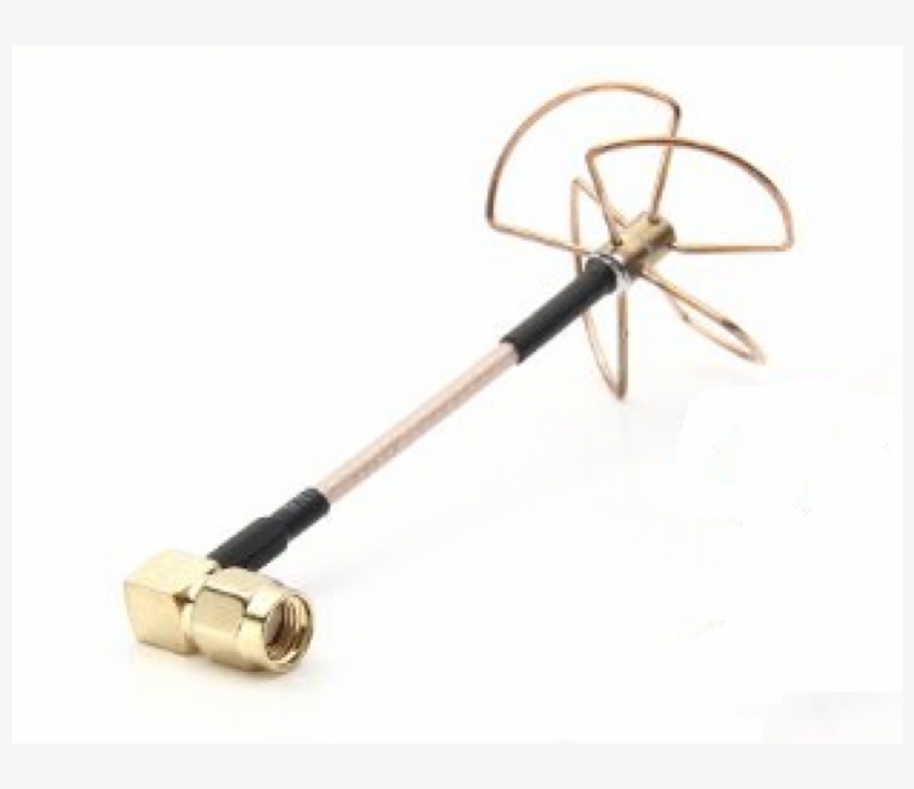8ghz 4 Bladed Rp-sma 90º - Antena Cloverleaf 5.8ghz 4 Espiras Conector Sma 90o, transparent png #5859336