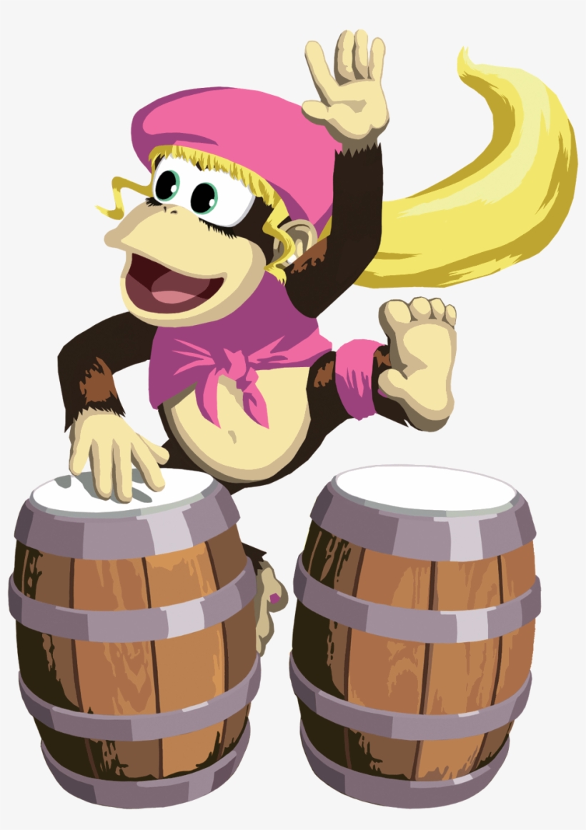 Dixie Kong Bongos Dkonga2 - All Kongs In Nintendo, transparent png #5859698