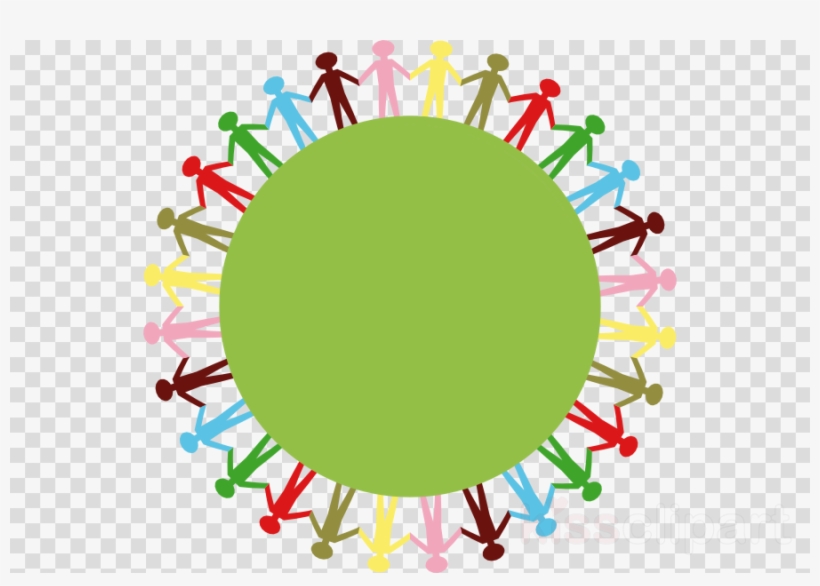 Cafepress One Earth People Sticker Square Bumper Car - People Holding Hands Around, transparent png #5860400