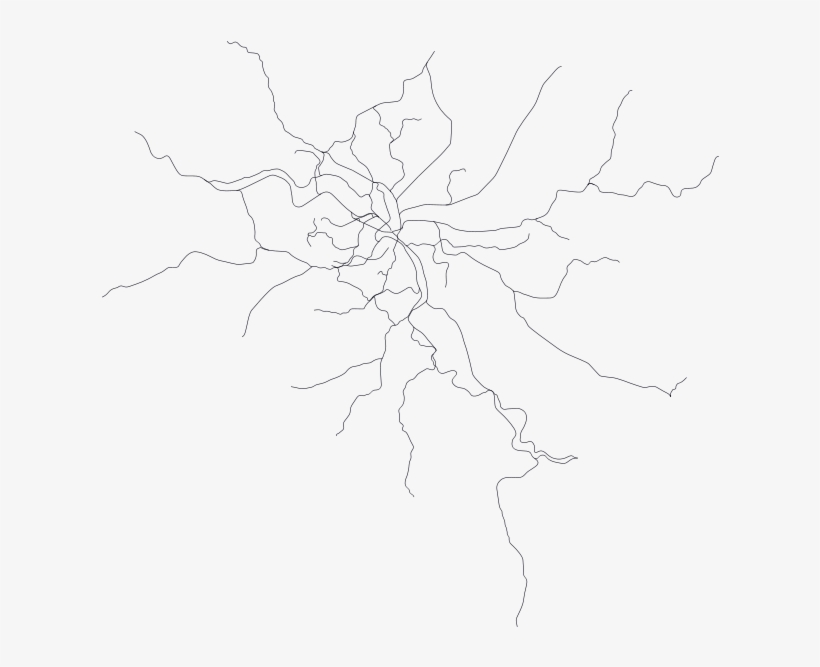 Transilien And Rer Blank Map Without Services - Sketch, transparent png #5860444