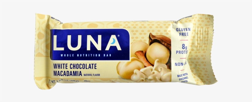 Clif Luna White Chocolate Macadamia Bar-1 - White Chocolate Macadamia Nut Luna Bars, transparent png #5861029