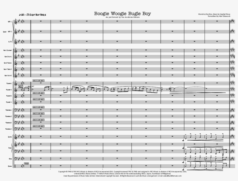 Boogie Woogie Bugle Boy Thumbnail - Number, transparent png #5861593