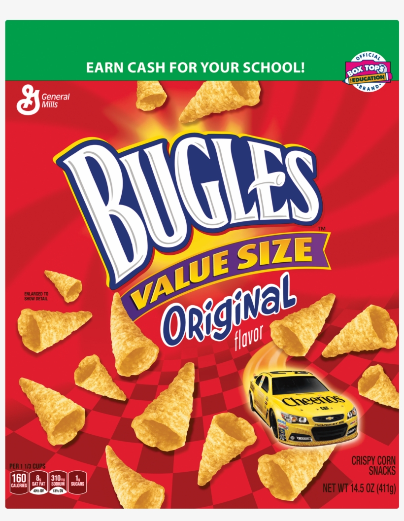 Bugles Nacho Cheese Flavor Crispy Corn Snacks 14.5, transparent png #5861701