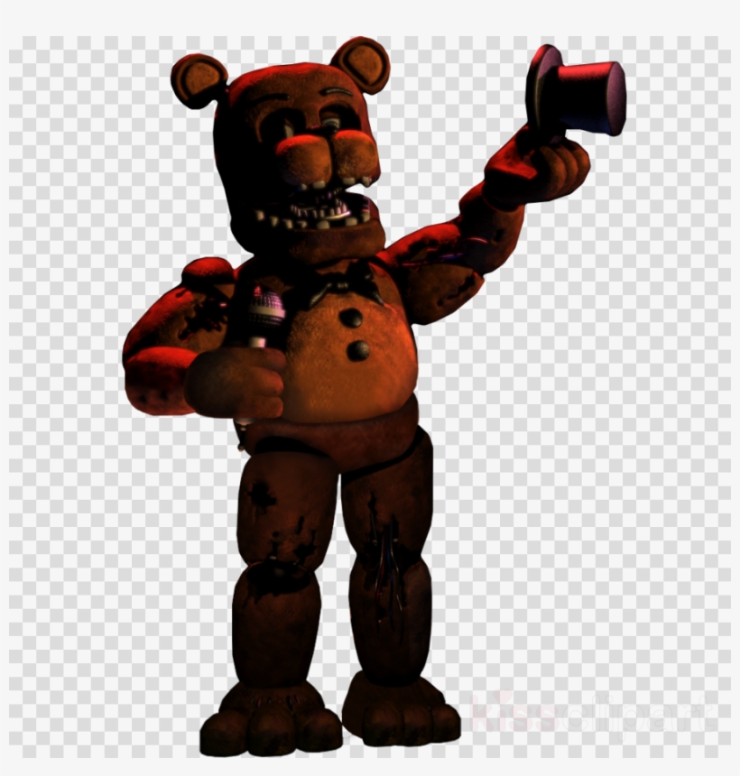 Download Fnaf Unwithered Freddy Clipart Five Nights - Five Nights At Freddy's Nightmare Withered Freddy, transparent png #5861857