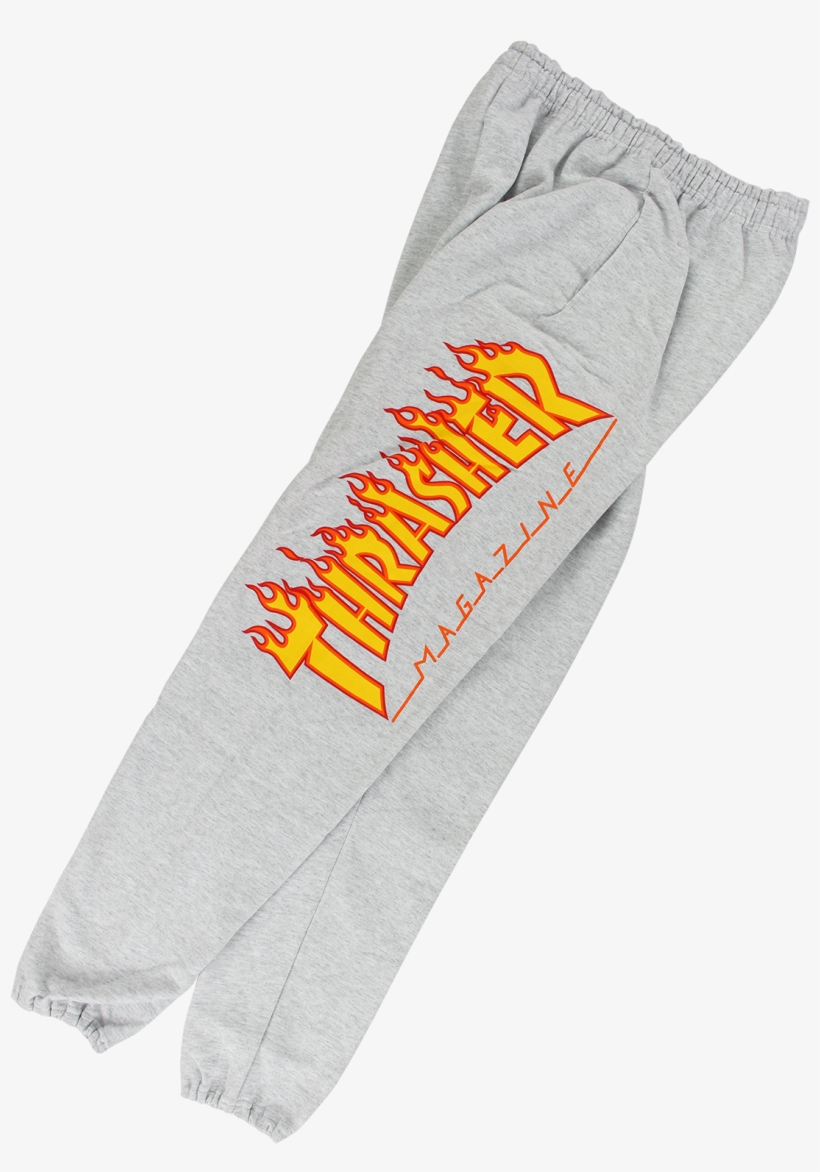 Thrasher Flame Sweatpants Grey - Child Beanie Hat Thrasher Magazine Skull Cap, transparent png #5862842