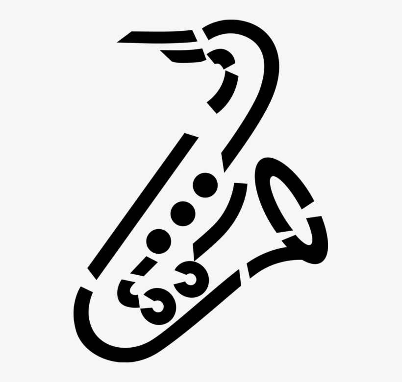 Vector Illustration Of Saxophone Brass Single-reed, transparent png #5863194