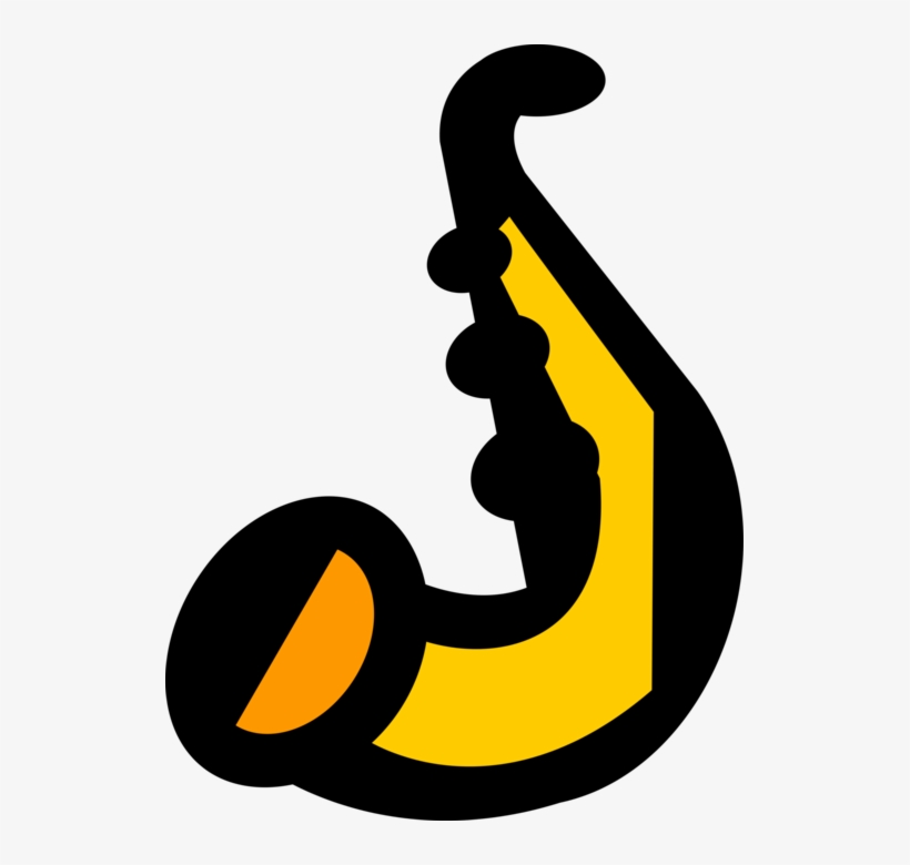 Vector Illustration Of Saxophone Brass Single-reed, transparent png #5863434