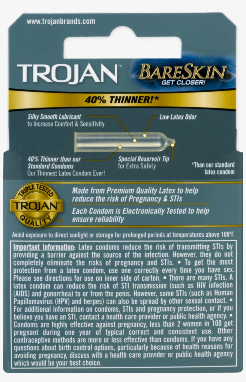 Trojan - Charged Lubricated Condoms - 3 Latex Condoms, transparent png #5863811