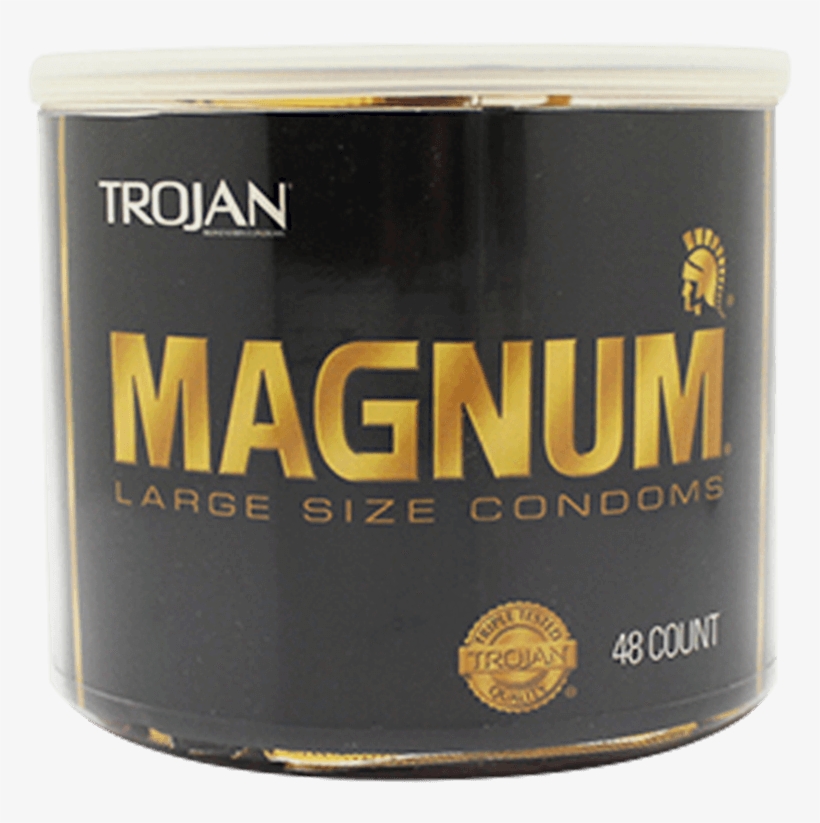 Trojan Black Jar 48/1ct - Trojan Magnum Condoms - 36 Count, transparent png #5863923