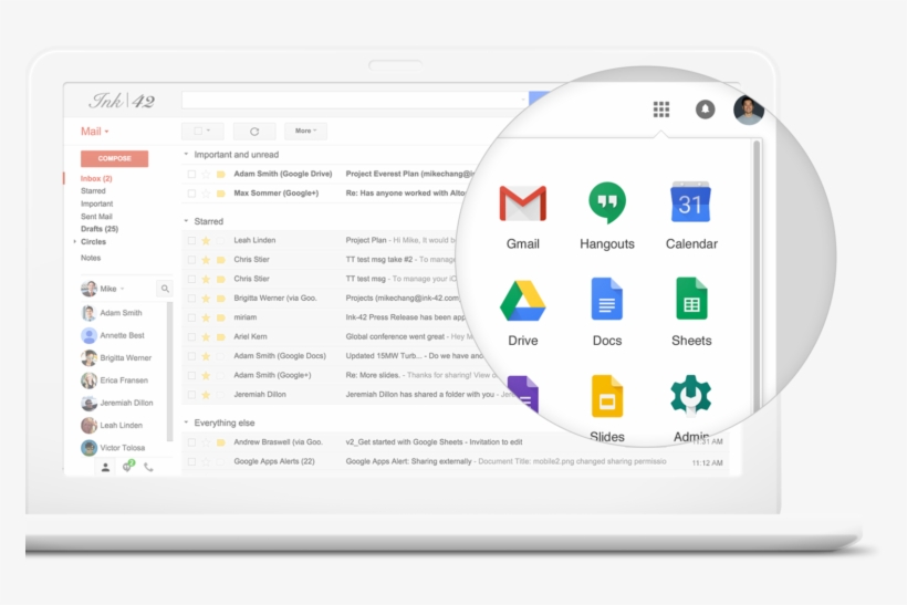 Google Suite Launchpad Gmail Email Drive Hangouts - Google G Suite For Business, transparent png #5864403