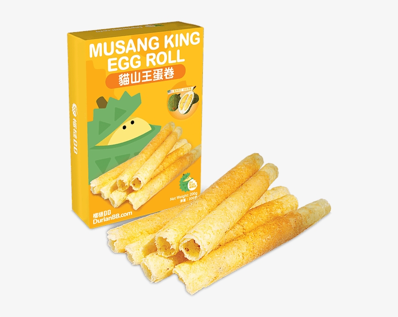 Musang King Egg Rolls - Snack, transparent png #5866384