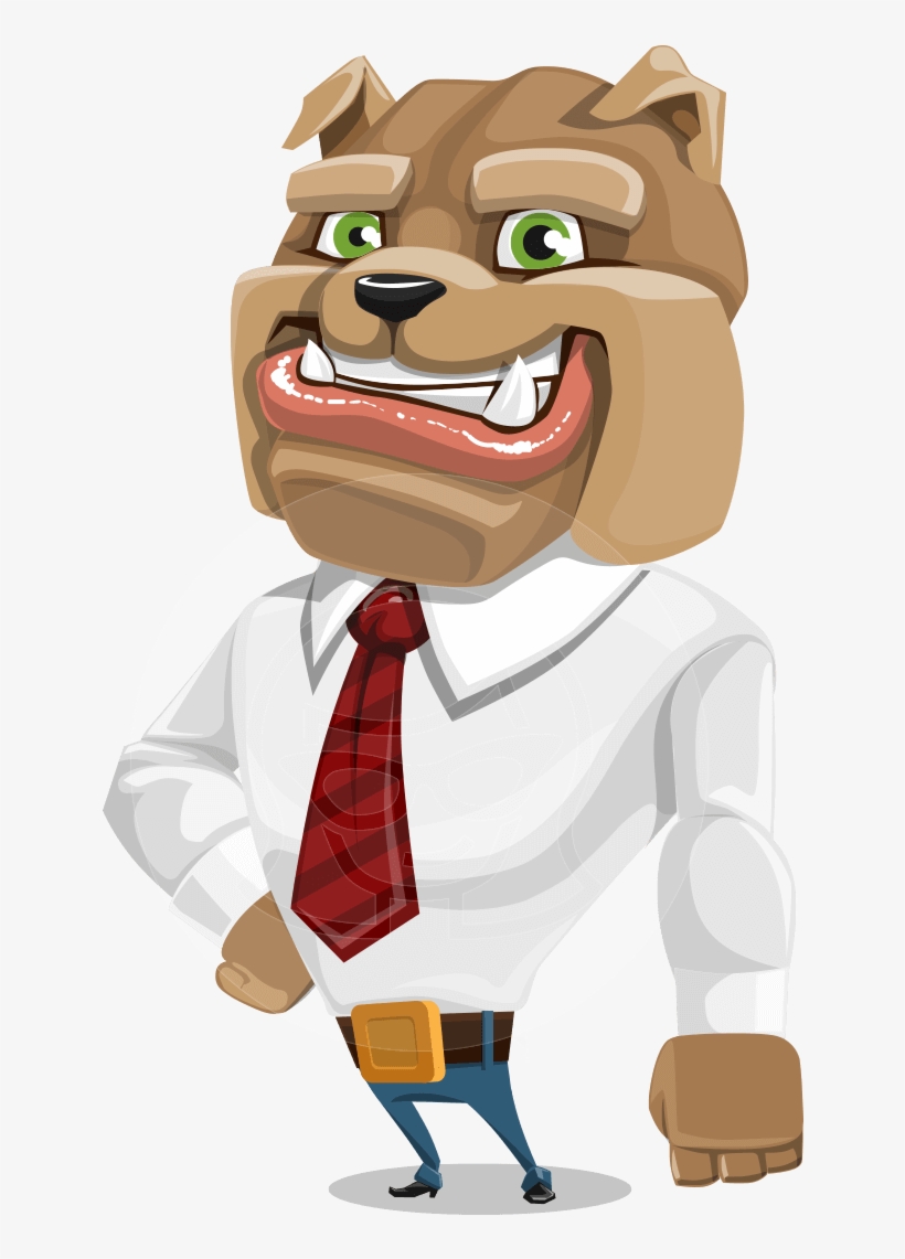 Business Confident Dog Cartoon - Illustration, transparent png #5866646