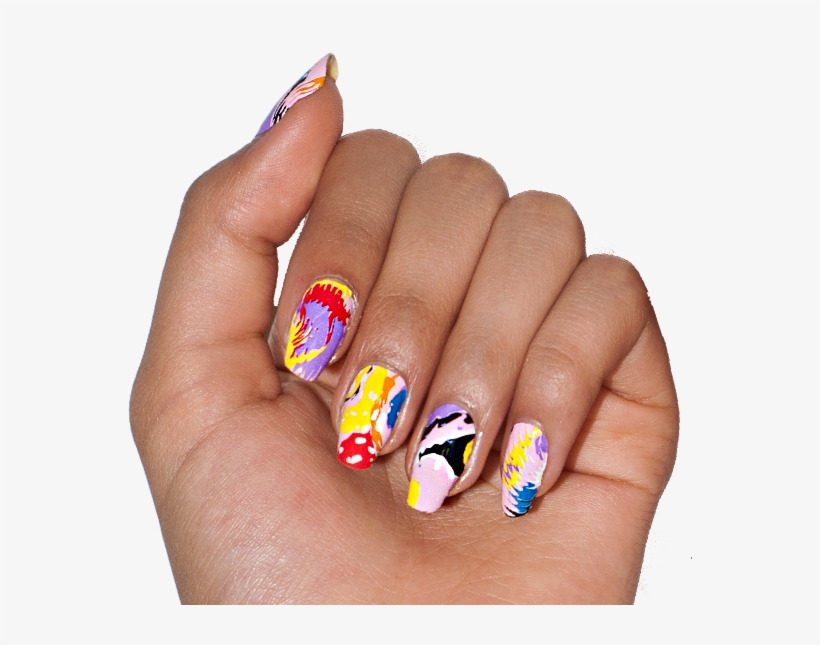 Artist Designed Nail Wraps With Nail Art Made From - Artificial Nails, transparent png #5867162