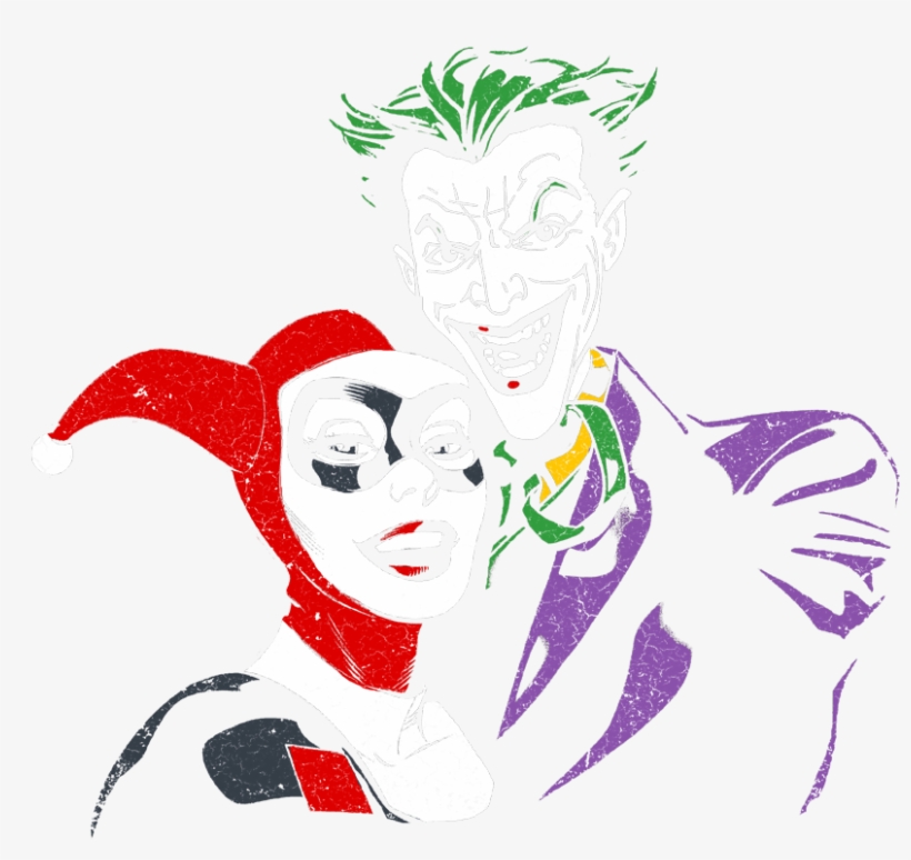 Batman Joker & Harley Juniors Tank - Illustration, transparent png #5867349