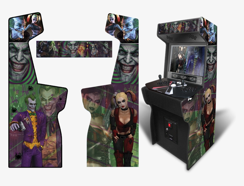 Joker Harley Quinn - Arkham The Joker Harley Quinn Art 32x24 Poster Decor, transparent png #5867639