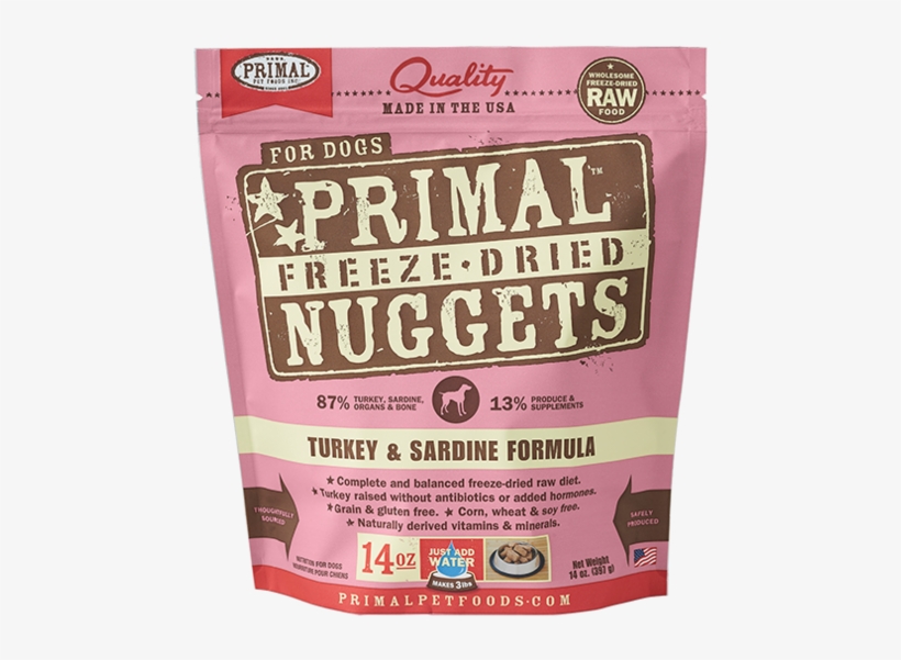 Raw Freeze-dried Canine Turkey & Sardine Formula - Primal Freeze Dried Nuggets, transparent png #5868005