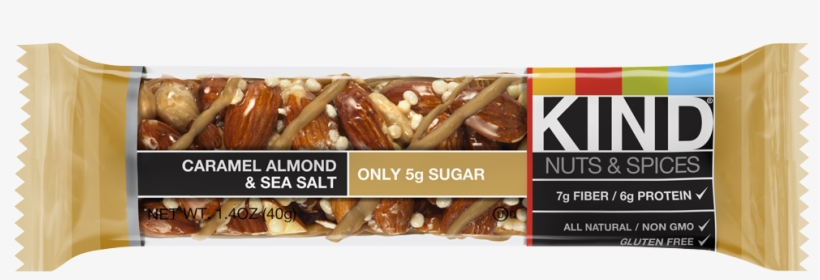 Healthy Office Snacks, Kind Bar Caramel Almond & Sea, transparent png #5868244