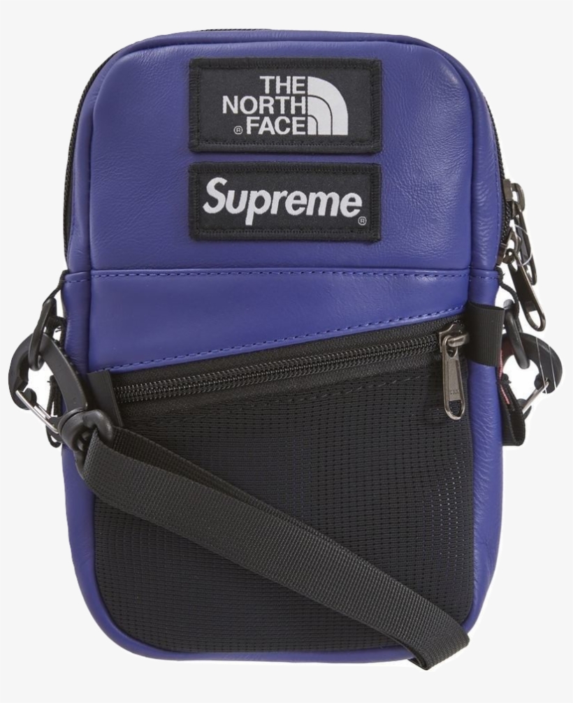 Supreme The North Face Leather Shoulder Bag - Supreme North Face Leather Shoulder Bag, transparent png #5868466