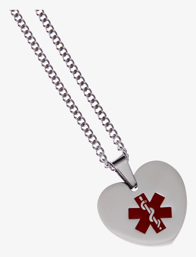 Stainless Steel Medical Necklace - Mediband Dog Tag Stainless Steel, transparent png #5869006