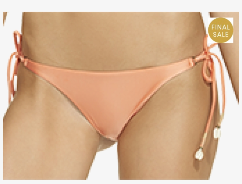 Coral Long Tie Side Bottom - Coral, transparent png #5869093