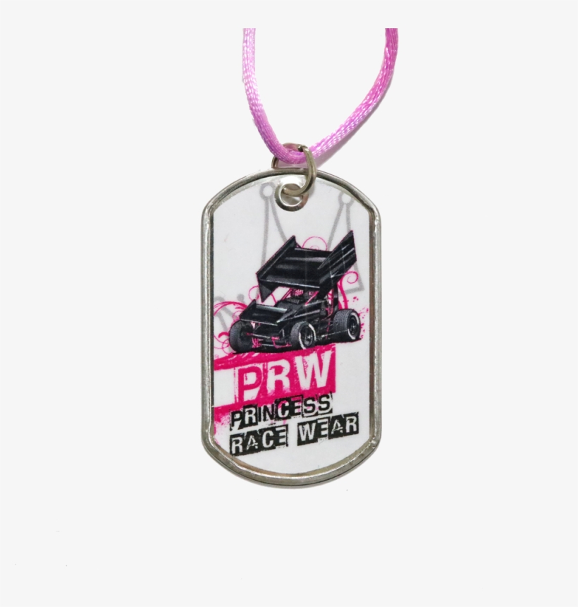 Prw Sprint Car Dog Tag Necklace On Colored Cord - Necklace, transparent png #5869238
