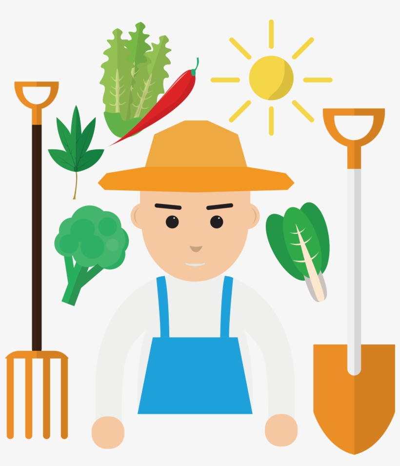 Cute Hand Drawn Planting Vegetables Labor Day Holiday - Agriculturist, transparent png #5869361