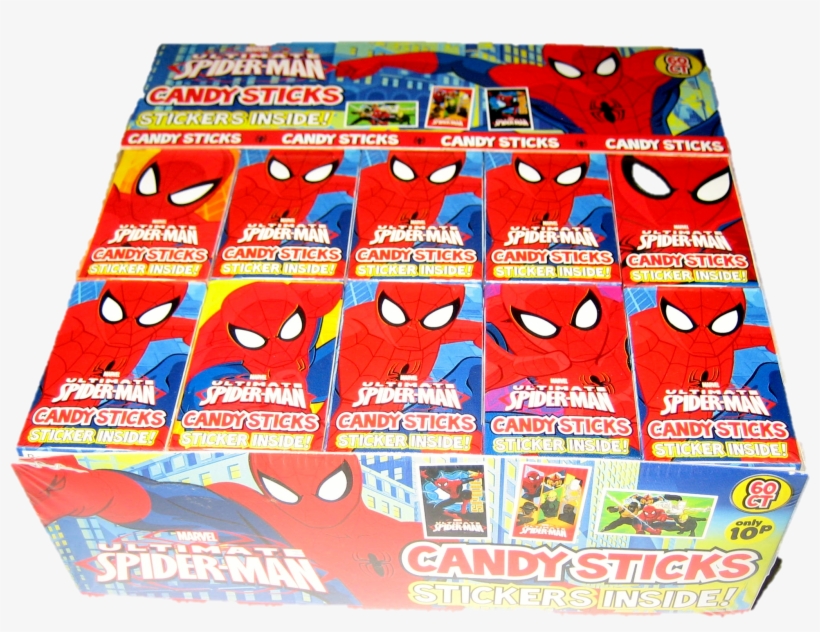 The Amazing Spiderman Candy Sticks By World 60 Packets - Party, transparent png #5869533