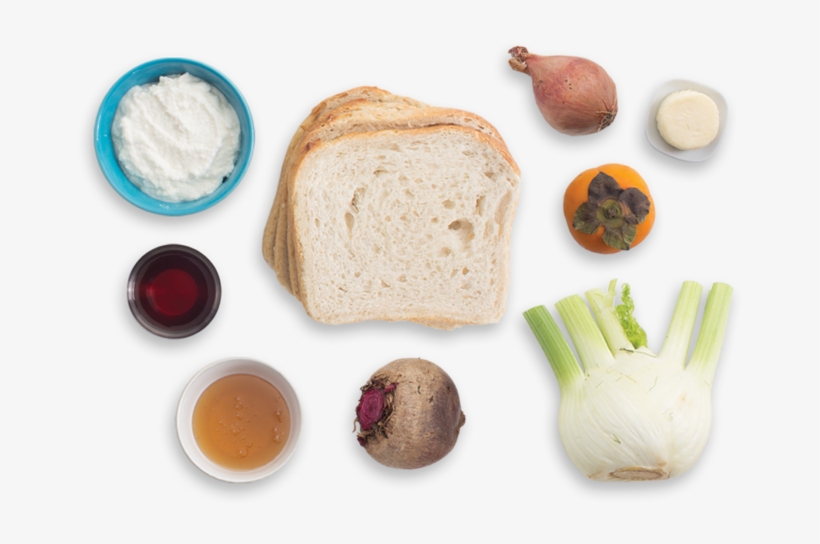Ricotta & Beet Grilled Cheese Sandwiches With Persimmon - Sliced Bread, transparent png #5869772
