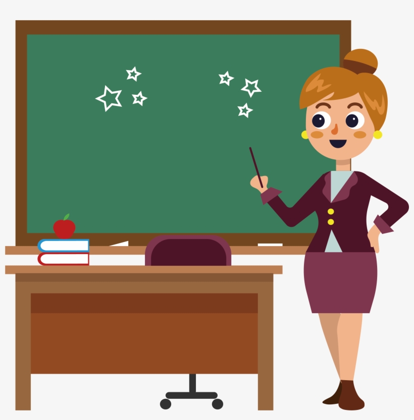 Graphic Royalty Free Stock Teacher Excellence Day Care - Desenho De Professora Em Sala De Aula, transparent png #5870729