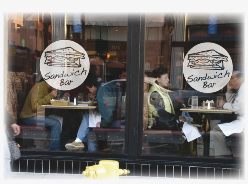 Sandwich Bar Frosted Window Graphic - 200mm, transparent png #5870793
