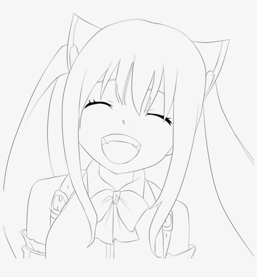 Jpg Library Library Wendy Marvell Smile Lineart - Line Art, transparent png #5871758