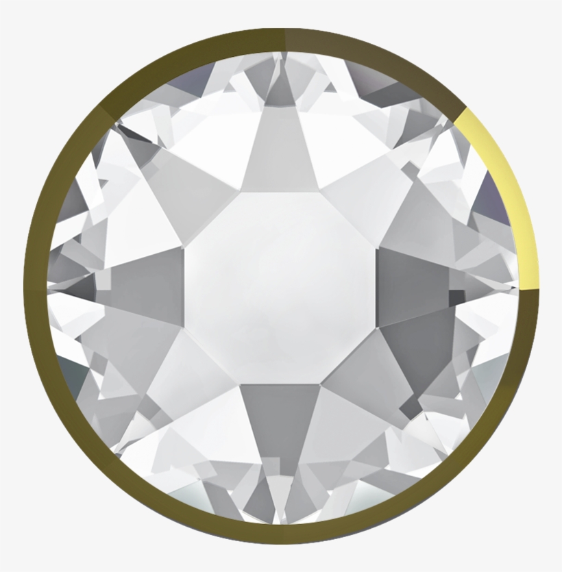 Crystal Rimmed Dorado Swarovski Rhinestones Flatback - Swarovski 2078, transparent png #5871948