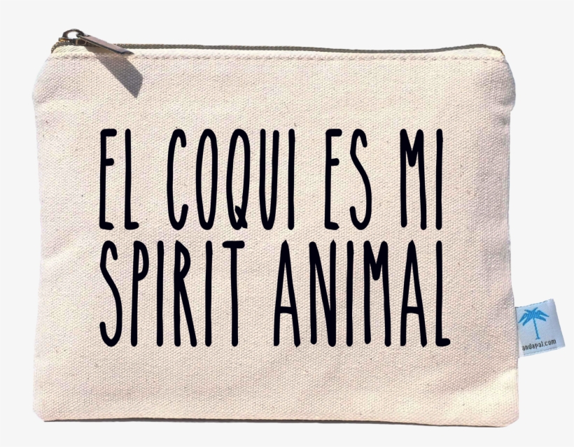 "el Coqui Es Mi Spirit Animal" Canvas Pouch Bag - Throw Pillow, transparent png #5873180