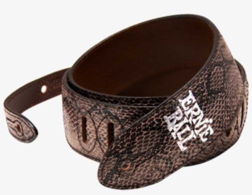 Ernie Ball 4085 Leather Guitar Strap - Ernie Ball Black Python Guitar Strap, transparent png #5873616