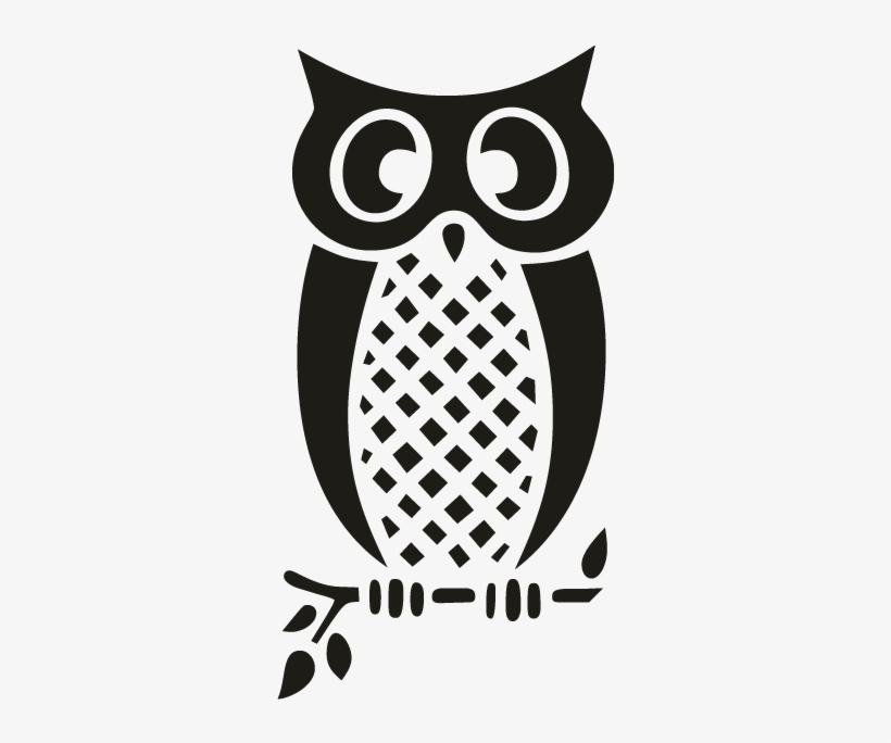 Owl - Black And White Owl, transparent png #5874258