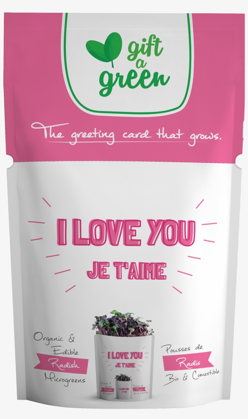 Microgreens Collection - Gift-a-green I Love You Pouch, transparent png #5875277
