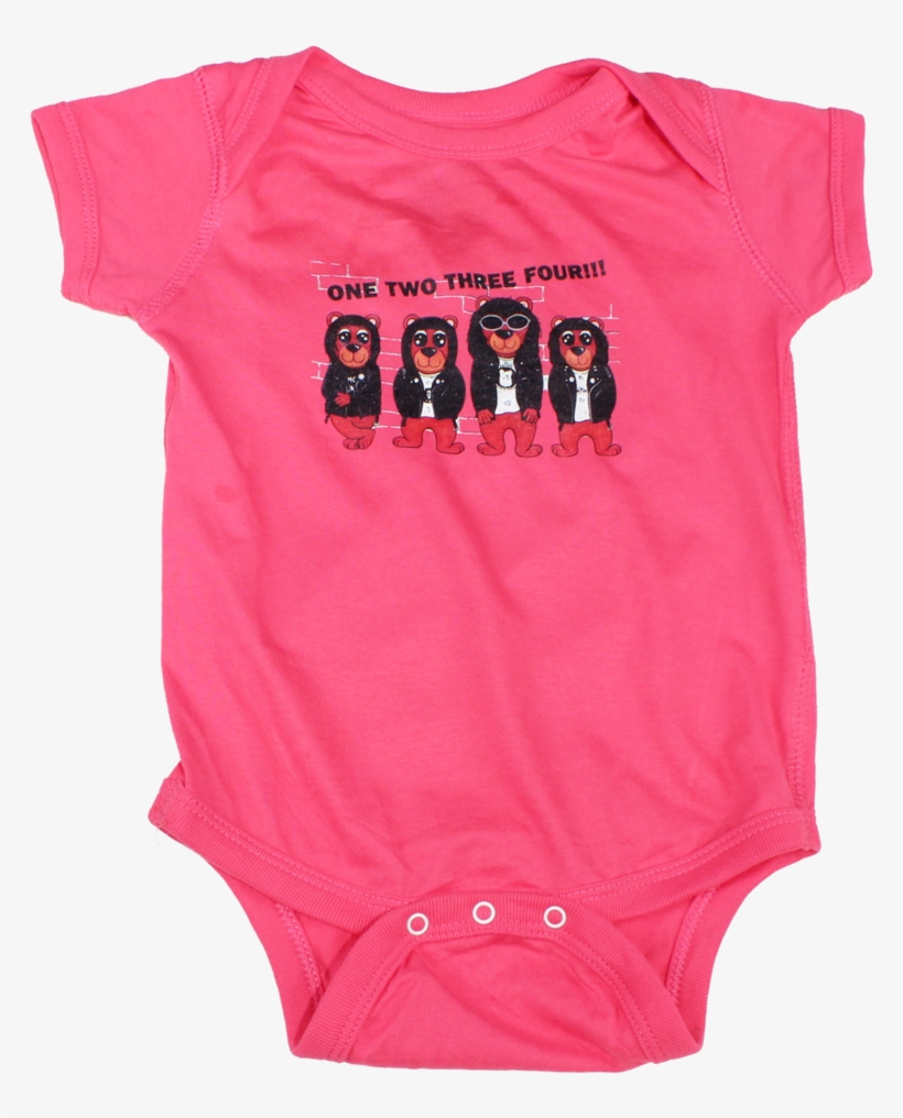 Hot Pink Teddy Rocket Ramones Onsie - Infant Bodysuit, transparent png #5876144